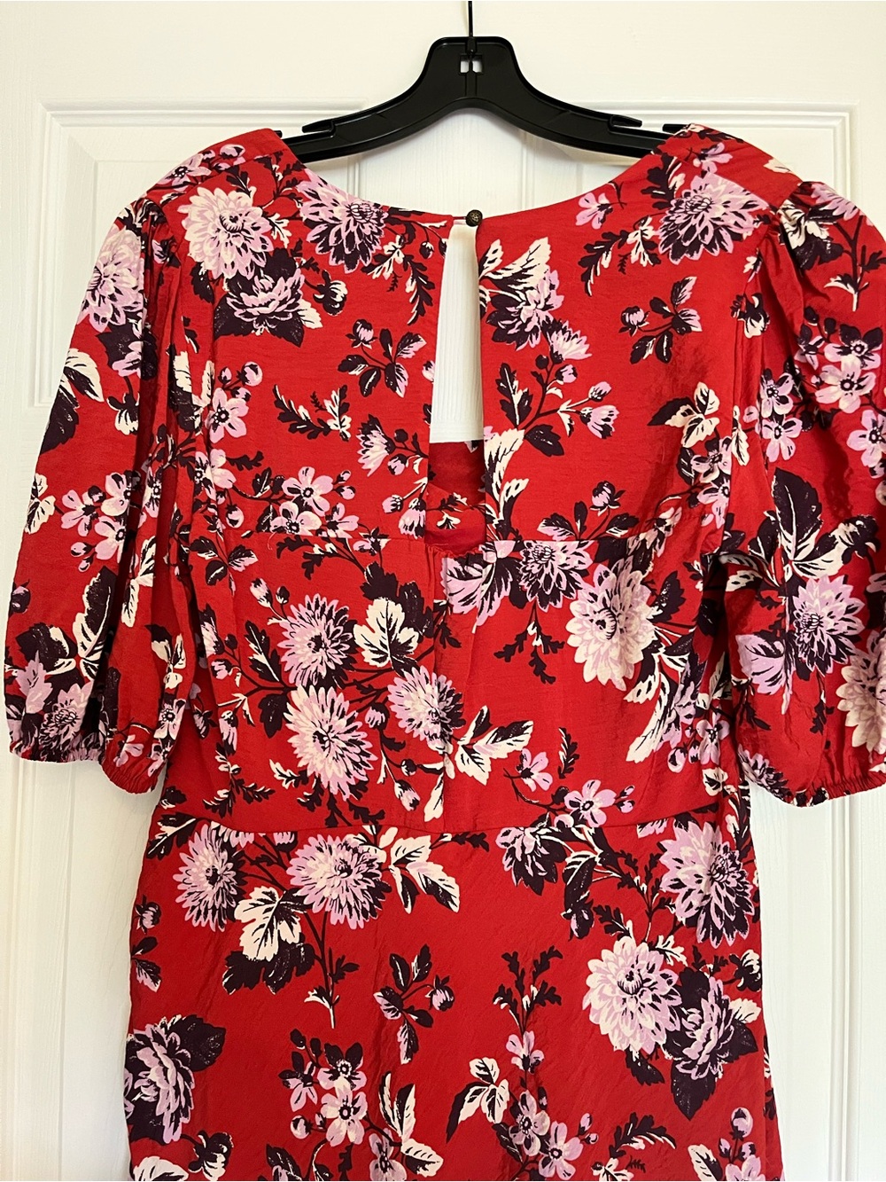 Maeve Red Floral High-Low Midi Dress - Picture 10 of 11